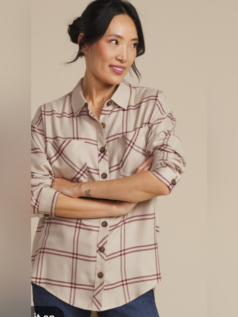 Maurice’s plaid button down shirt size xl